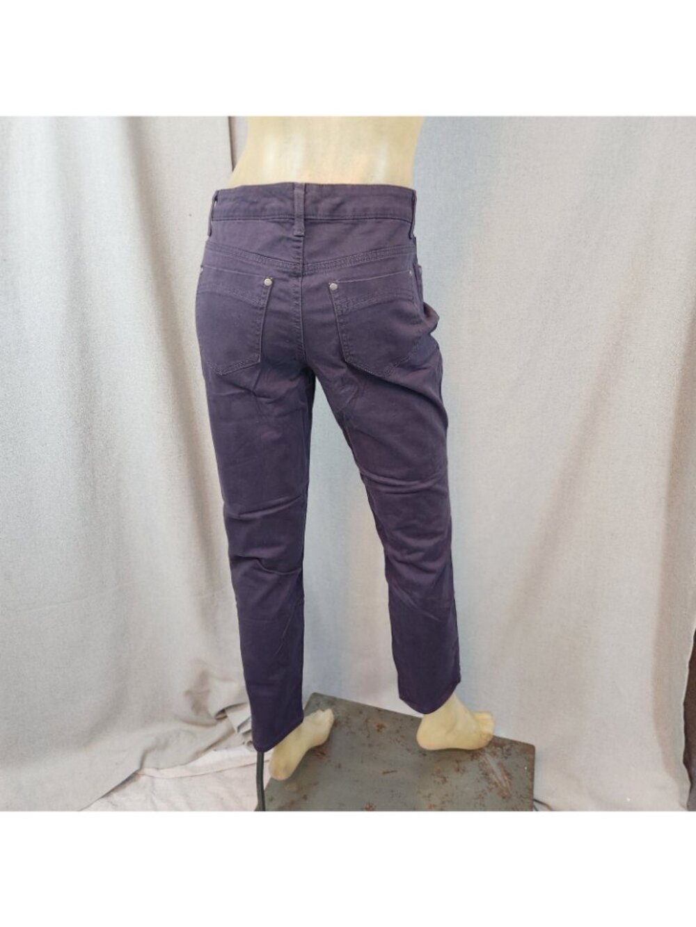 Bandolino Amy Purple Cotton Mid Rise Slim Fit Jeans Size 6 SMALL 28 W x 28 I - Picture 4 of 8
